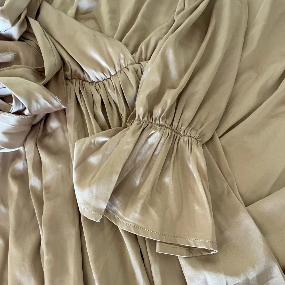 Baltic Born Holly Satin Dress in Champagne - Picture 6 of 9